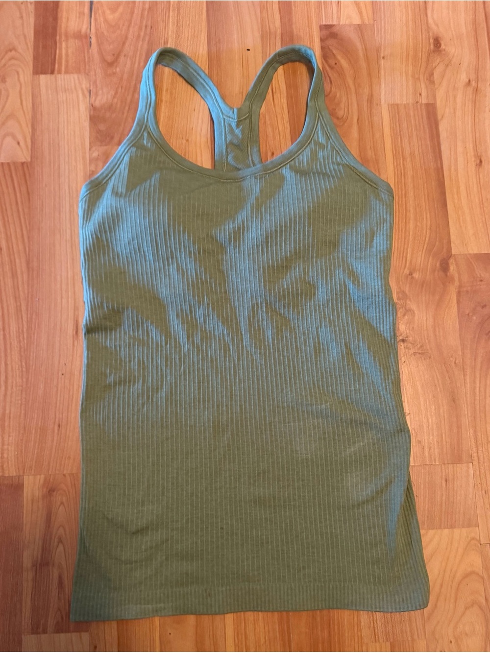 lululemon athletica Olive Ribbed Ebb Street Tank Top